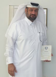 RGPC CEO Mr. Abdul Majeed Al-Reyahi holding the RoSPA award- 2020